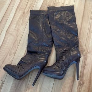 Long Brown under the knee length boot - jessica simpson - sz 6.5